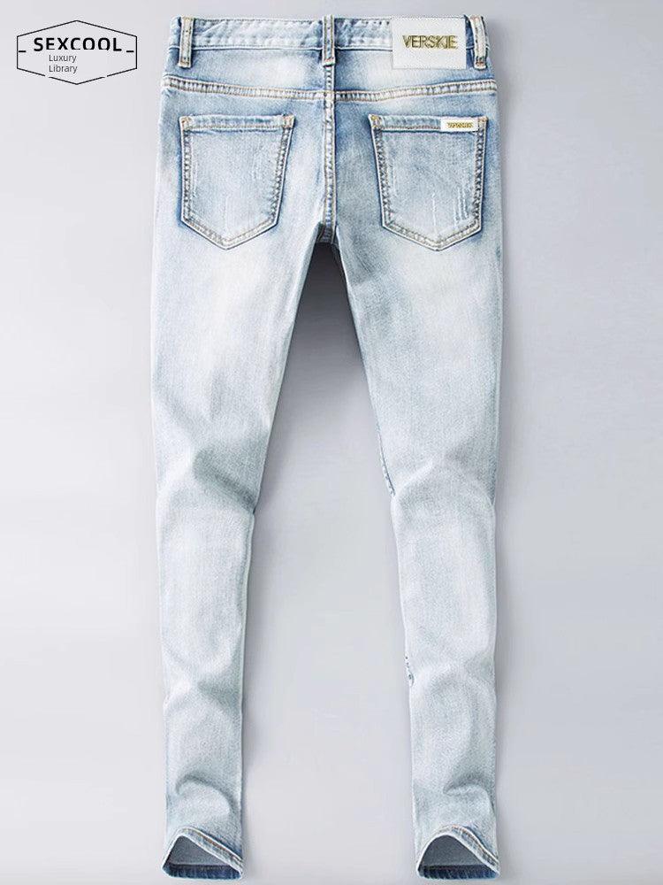 Trendy European Goods All Year Round Skinny Jeans Handsome Men Denim - So Real Fashion