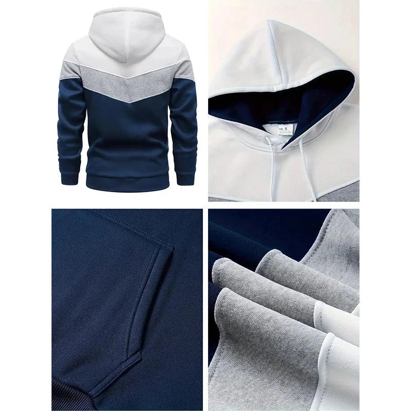 Men's Clothing Casual Sweatshirt Suit Sweatshirts for Men Daily Tricolor Hoodies Hot High Quality 2024 Sports Tracksuit Jogging - So Real Fashion