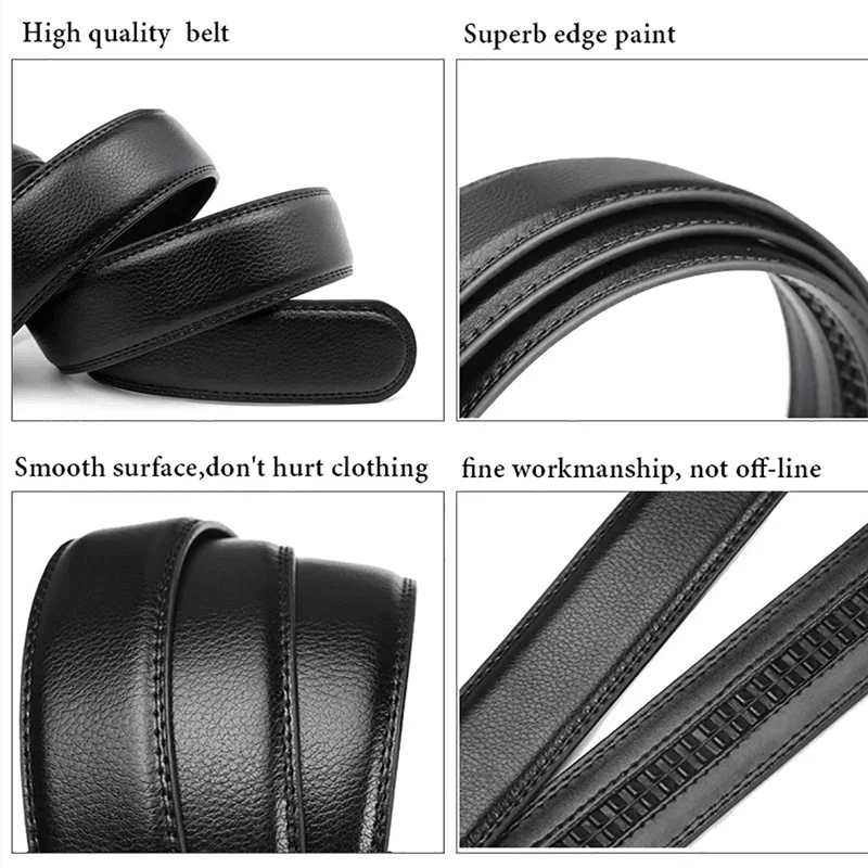 Men's High-Quality Belt Luxury Belt, Black Men's Automatic Buckle Jeans Men's Belt Suit Belt - So Real Fashion