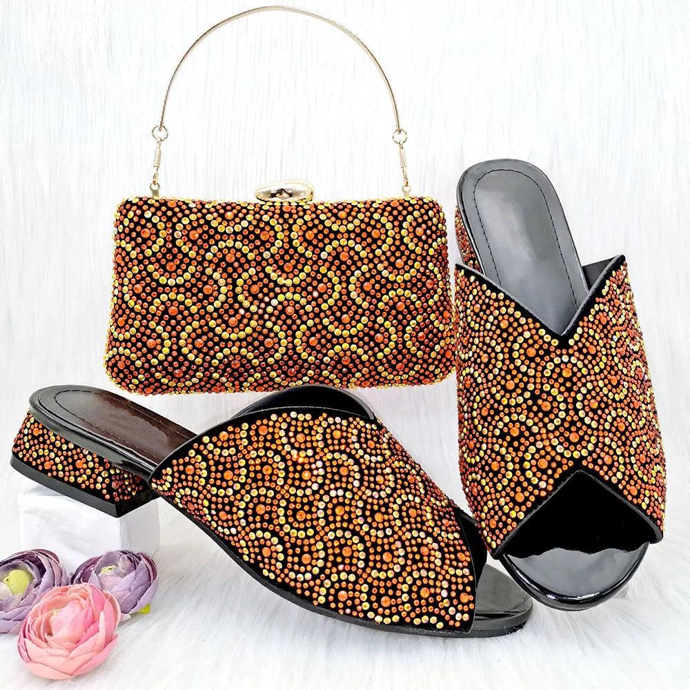 Italian Design Shoes And Bag To Match Set Summer Style Woman Pumps CM Shoes And Bag For Party Large Size 38-43 - So Real Fashion