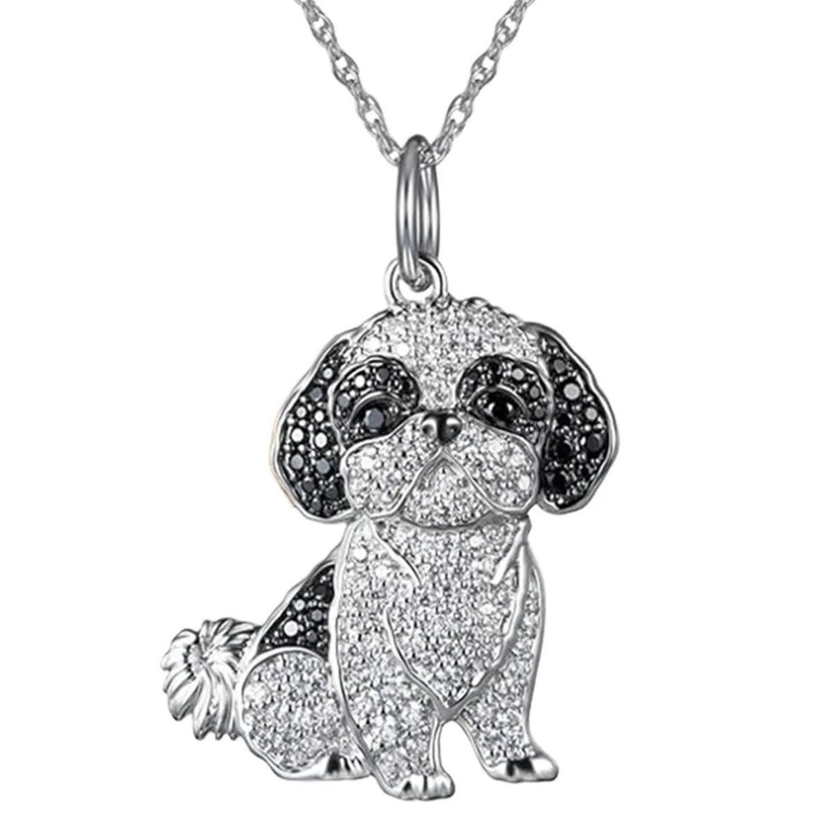 Exquisite and Cute Schnauzer Dog Pendant Necklace for Women Elegant Pet Puppy Jewelry Animal Accessories Dog Lovers Gift - So Real Fashion