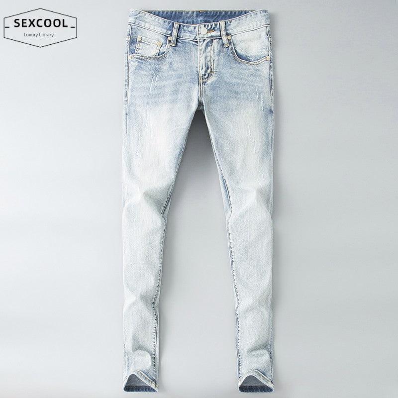 Trendy European Goods All Year Round Skinny Jeans Handsome Men Denim - So Real Fashion