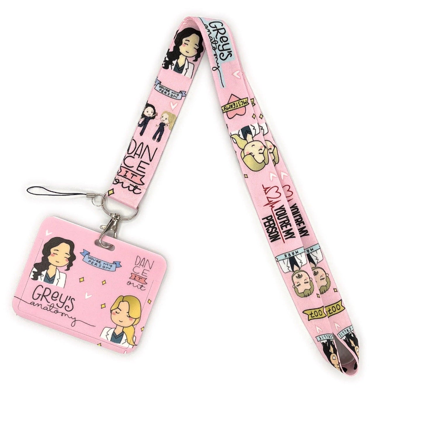 Grey's Anatomy Doctor Nurse Credential Holder Neck Strap Lanyards Keychain Holder ID Card Pass Hang Rope Lariat Lanyard - So Real Fashion