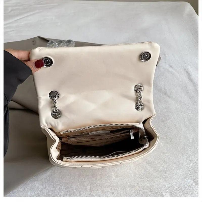 New Trendy Handbags Luxury Women Shoulder Bag PU Leather Chain Crossbody Bags Ladies Messenger Square Bag - So Real Fashion