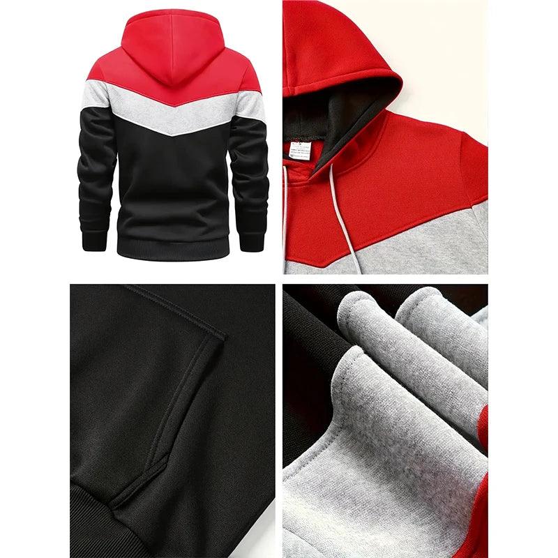 Men's Clothing Casual Sweatshirt Suit Sweatshirts for Men Daily Tricolor Hoodies Hot High Quality 2024 Sports Tracksuit Jogging - So Real Fashion