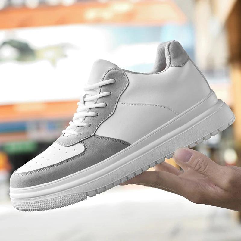 New Ultralight Genuine leather Man/Women Sneakers Size37-46 Lnvisible Increase Height Unisex Casual Fashion Walking Sports Shoes - So Real Fashion