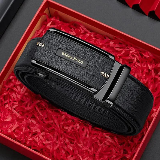 Men's automatic buckle belt, fashionable and versatile waist belt, personalized and casual pants belt - So Real Fashion