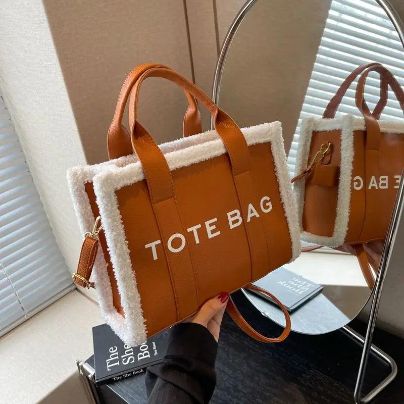 Large capacity trendy commuting tote women fashionable letter single shoulder bag female high-quality diagonal cross bag handbag - So Real Fashion