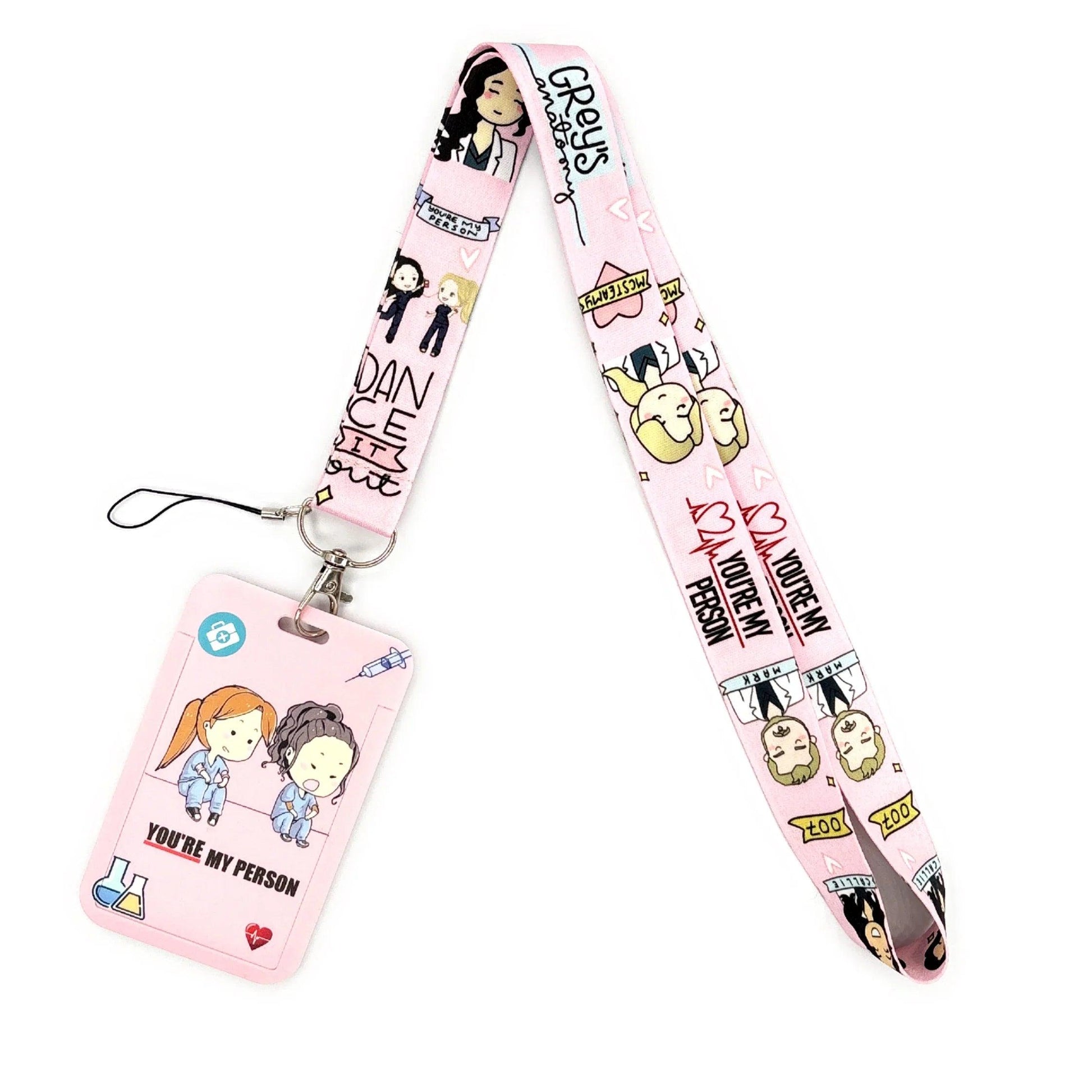 Grey's Anatomy Doctor Nurse Credential Holder Neck Strap Lanyards Keychain Holder ID Card Pass Hang Rope Lariat Lanyard - So Real Fashion