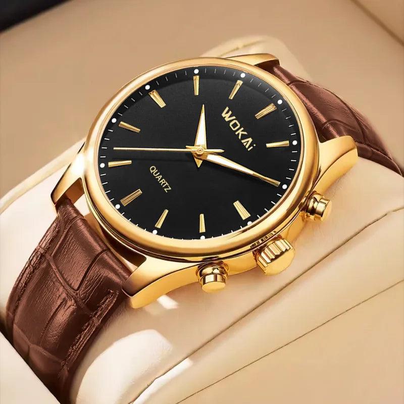 Fashion Geneva Men's Wristwatch Date Alloy Case Leather Analog Quartz Sport Watch Male Clock Top Brand Luxury Relogio Masculino - So Real Fashion