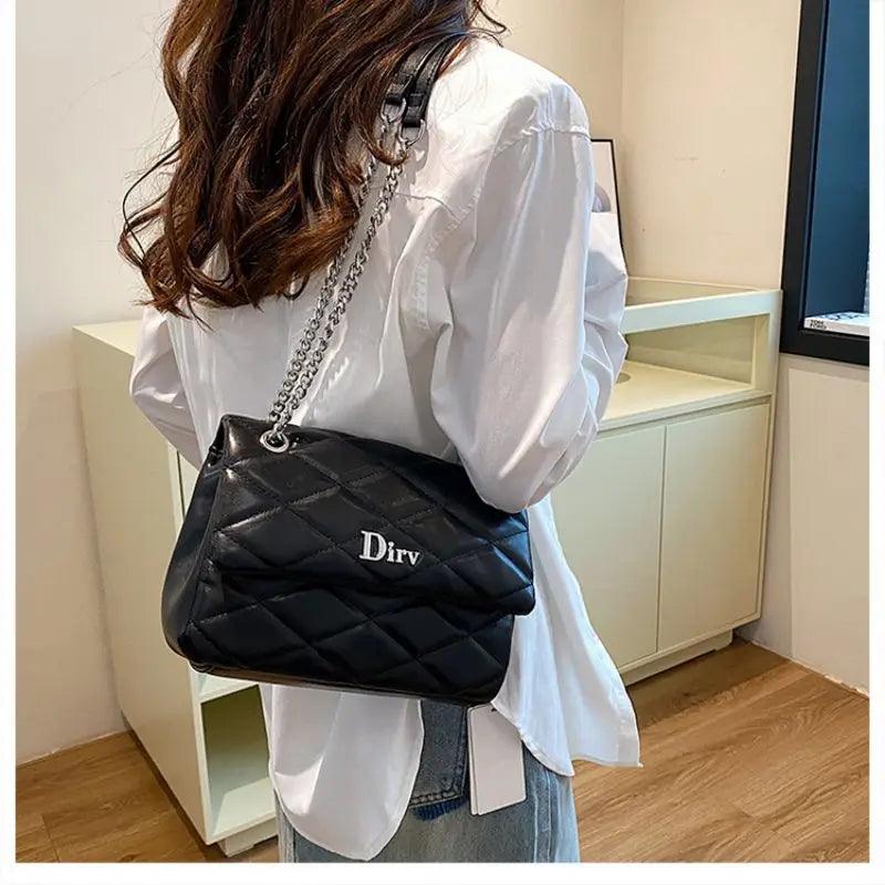 New Trendy Handbags Luxury Women Shoulder Bag PU Leather Chain Crossbody Bags Ladies Messenger Square Bag - So Real Fashion