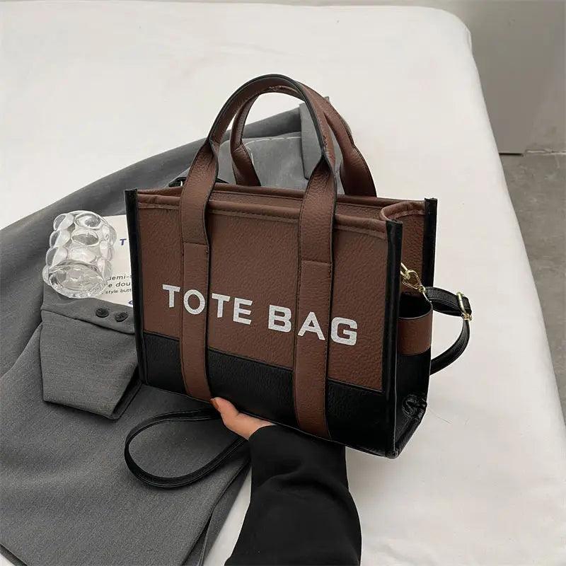 Large capacity trendy commuting tote women fashionable letter single shoulder bag female high-quality diagonal cross bag handbag - So Real Fashion