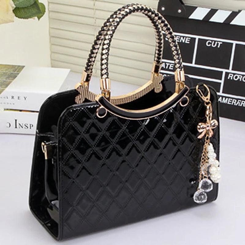 Women Bag Handbag Casual Tote Fashion Women Messenger Bags Shoulder Top-Handle Purse Wallet Leather New Black Blue - So Real Fashion