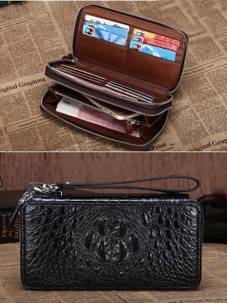 Men's bag Long zipper wallet double-sided large capacity - So Real Fashion