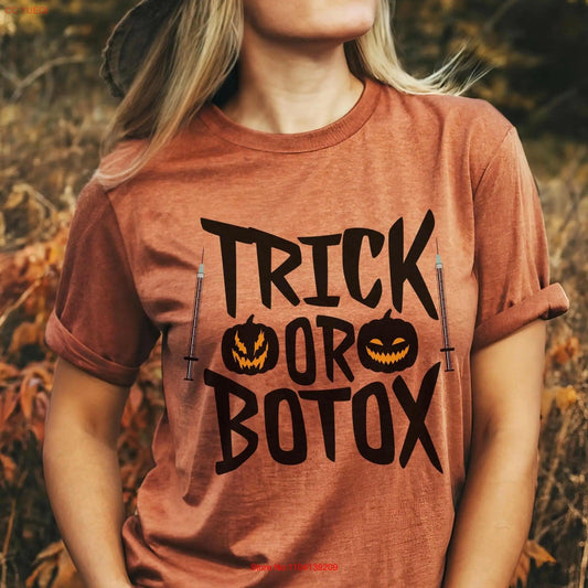 Halloween Nurse Injector T Shirt Cute Esthetician Trick or Botox Pumpkin for Beautician Skin Therapist Aesthetician Skincare - So Real Fashion