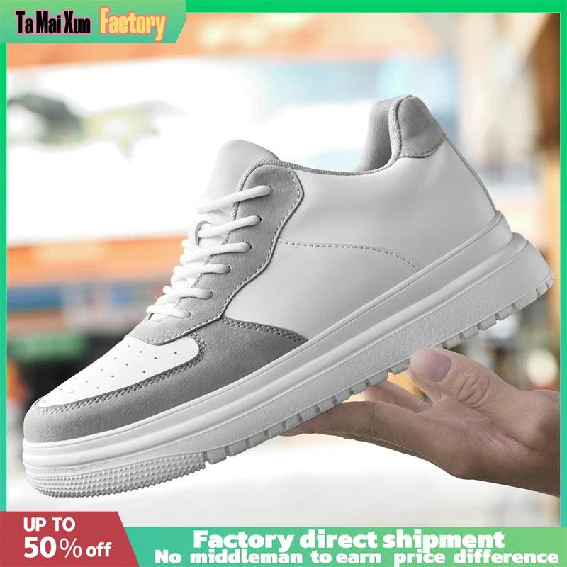 New Ultralight Genuine leather Man/Women Sneakers Size37-46 Lnvisible Increase Height Unisex Casual Fashion Walking Sports Shoes - So Real Fashion