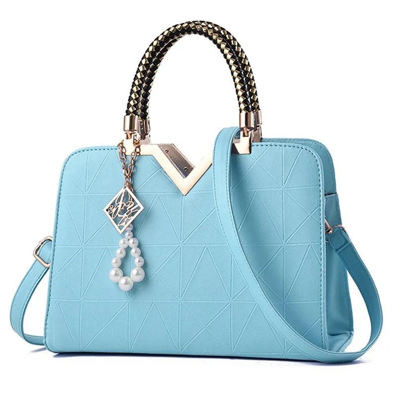 Women Handbag Patchwork Shoulder Messenger Office Work PU Leather Female Bag Ladies Luxury Handbag Fashion Elegant Shoulder Bag - So Real Fashion