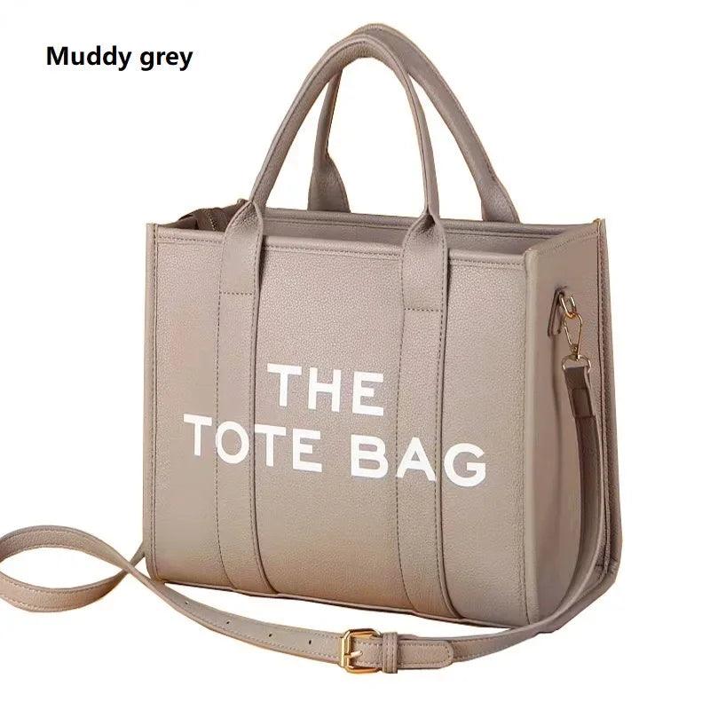 The Tote Bag For Women, Trendy PU Leather Handbag, Top Handle Satchel Purse, Casual Crossbody Bag - So Real Fashion