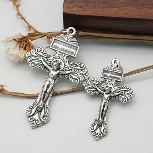 Bittern Cross Pendant for Jewelry Making Women Euro-American Fashion Christianity Neclaces Bracelets Rosary DIY Accessories - So Real Fashion