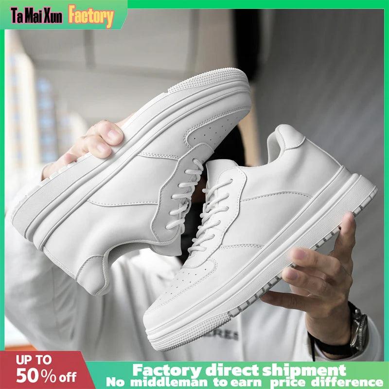 New Ultralight Genuine leather Man/Women Sneakers Size37-46 Lnvisible Increase Height Unisex Casual Fashion Walking Sports Shoes - So Real Fashion