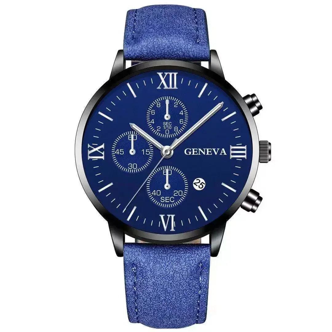 Fashion Geneva Men's Wristwatch Date Alloy Case Leather Analog Quartz Sport Watch Male Clock Top Brand Luxury Relogio Masculino - So Real Fashion