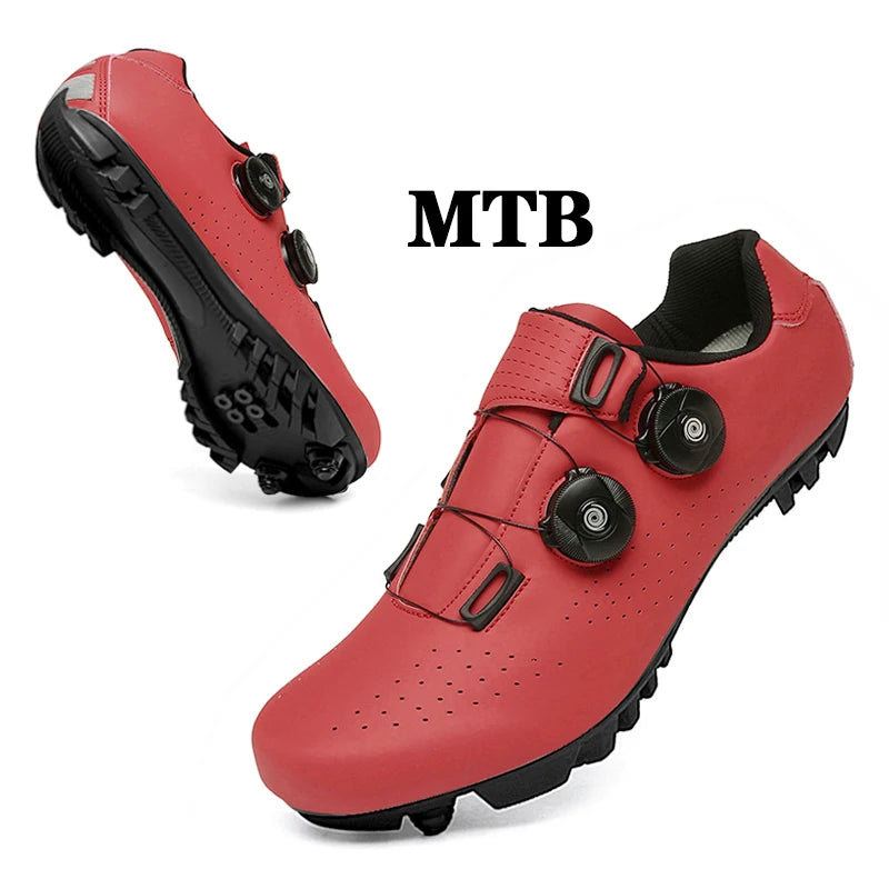 Cycling Sneaker MTB Men Sport Road Bike Boots Flat Racing Speed Sneakers Trail Mountain Bicycle Footwear Spd Pedal Cycling Shoes.