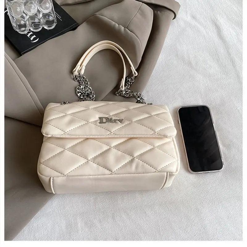 New Trendy Handbags Luxury Women Shoulder Bag PU Leather Chain Crossbody Bags Ladies Messenger Square Bag - So Real Fashion