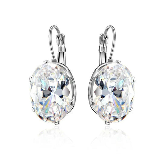 Crystal Cubic Zircon Big Stone Drop Earrings For Women Party Jewelry Valentines Day Gifts - So Real Fashion