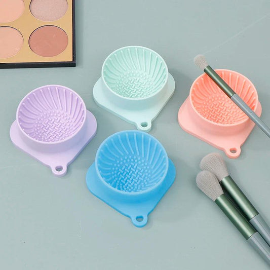 Compact Silicone Cleaning Bowl for Brushes Puffs - So Real Fashion