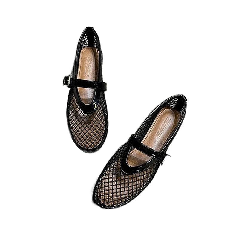 Women Shoes Comfort And Elegant Female Loafers Casual Sneaker Round Toe Flats Slip-on New Mesh Footwear Sandals - So Real Fashion