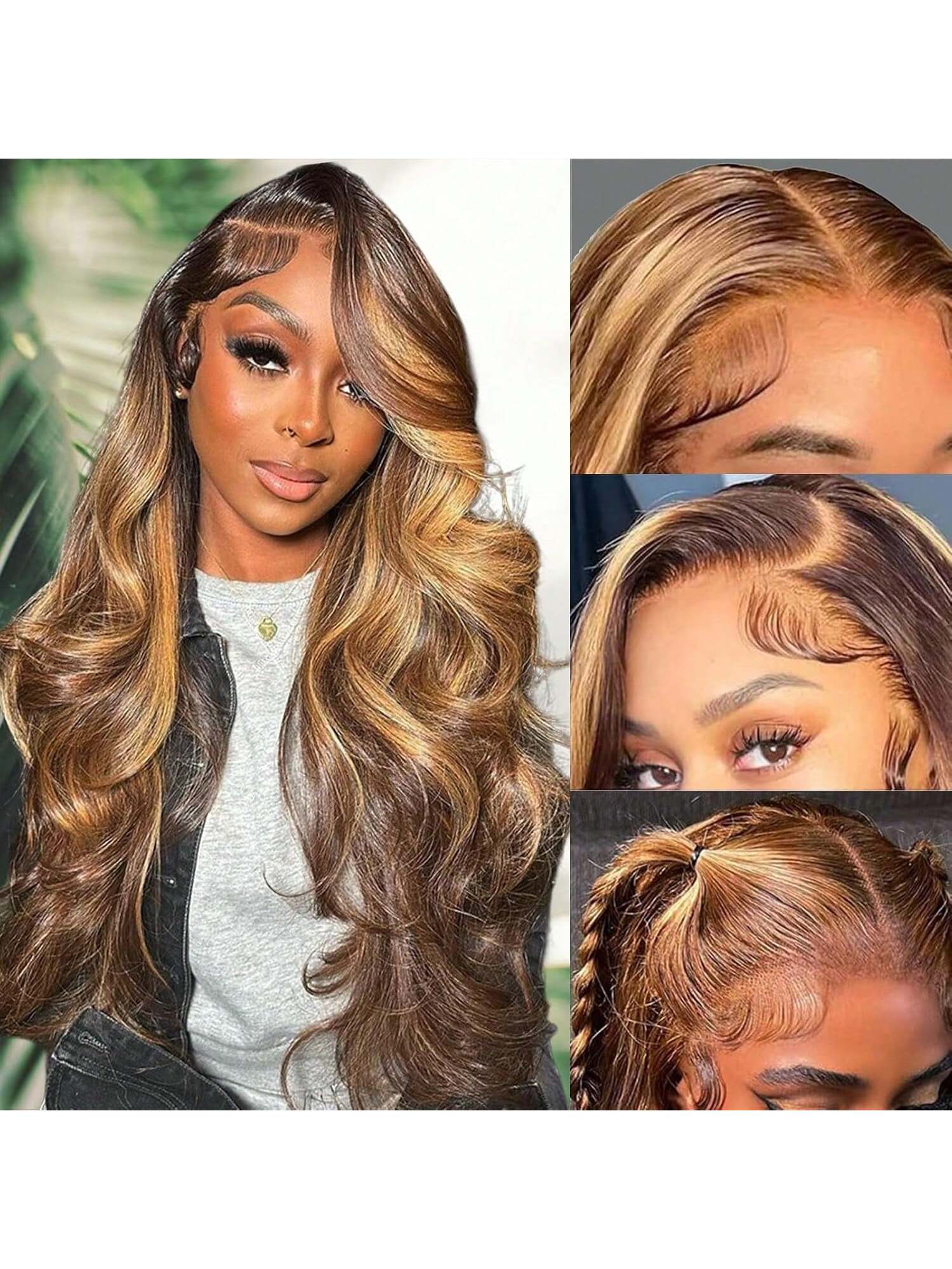 Blonde Burgundy Black Body Wave Lace Front Wig - So Real Fashion