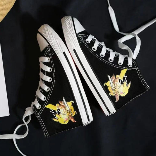 Pikachu Canvas High Tops Comfy Cool All Seasons - So Real Fashion