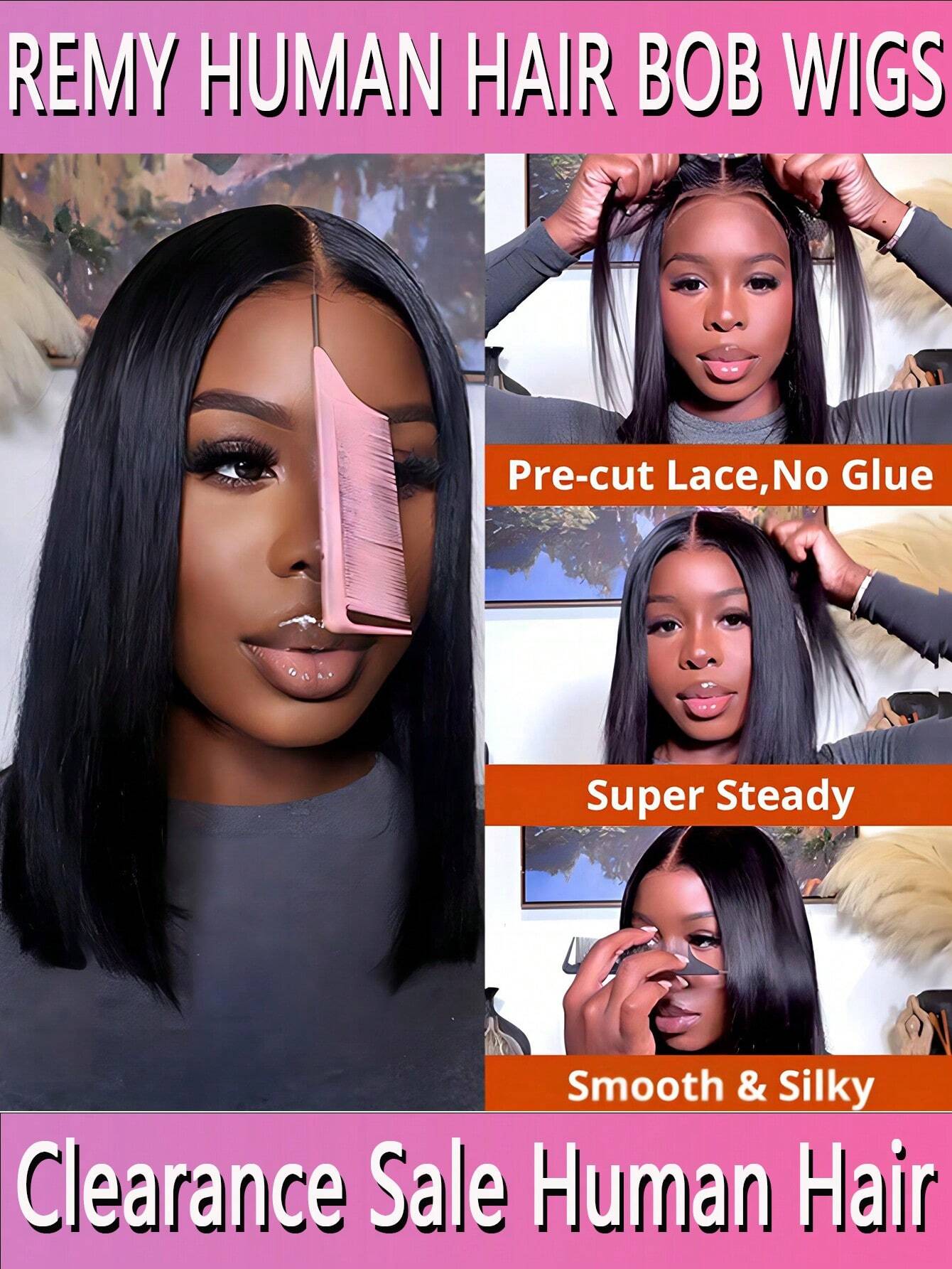 Effortless Remy Bob Wig Glueless Ready to Wear - So Real Fashion