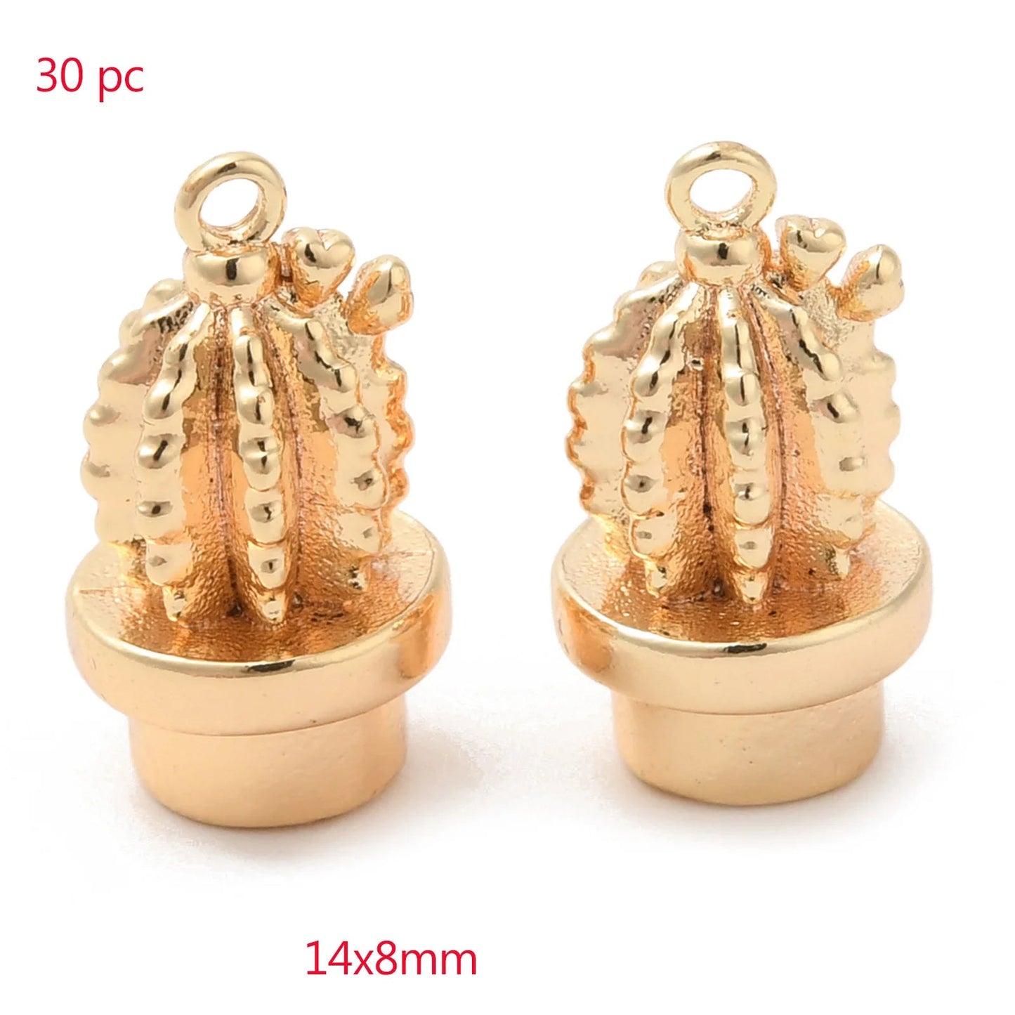 Gold Cactus Charms Earrings Necklaces Bracelets More - So Real Fashion