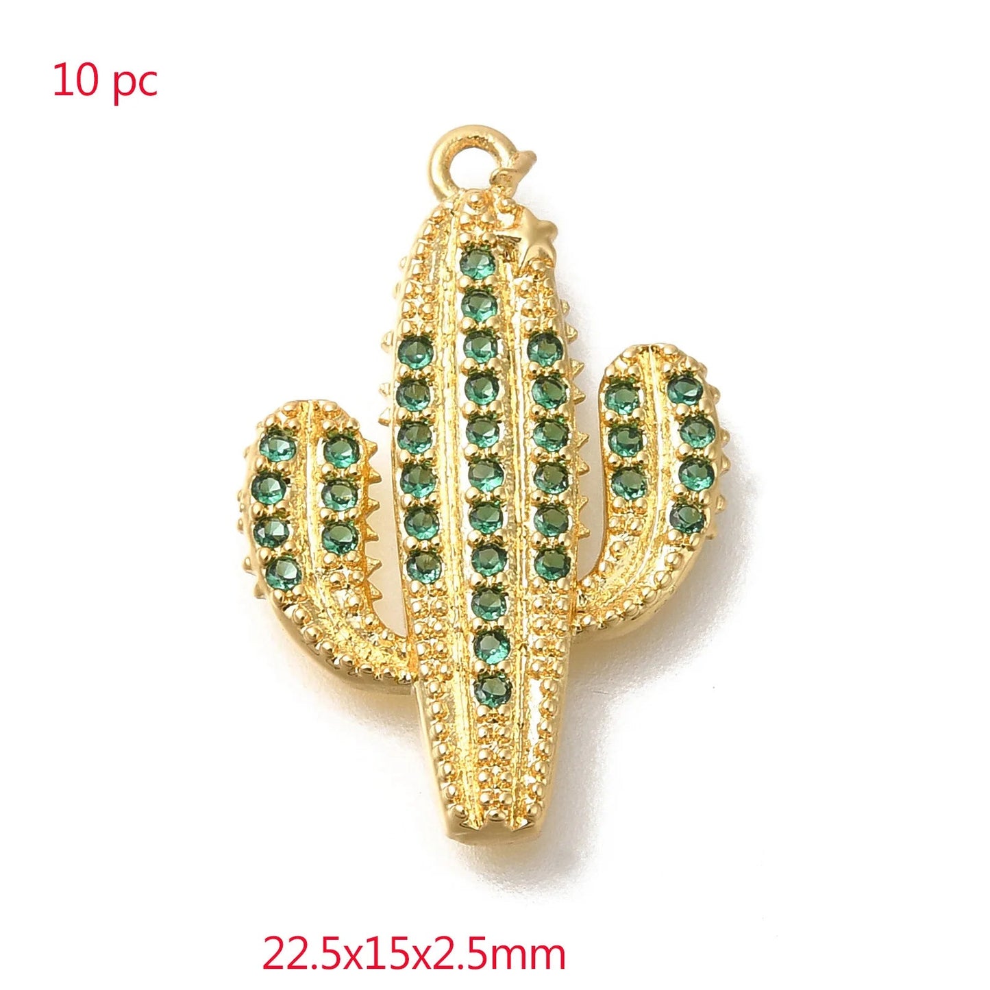 Gold Cactus Charms Earrings Necklaces Bracelets More - So Real Fashion