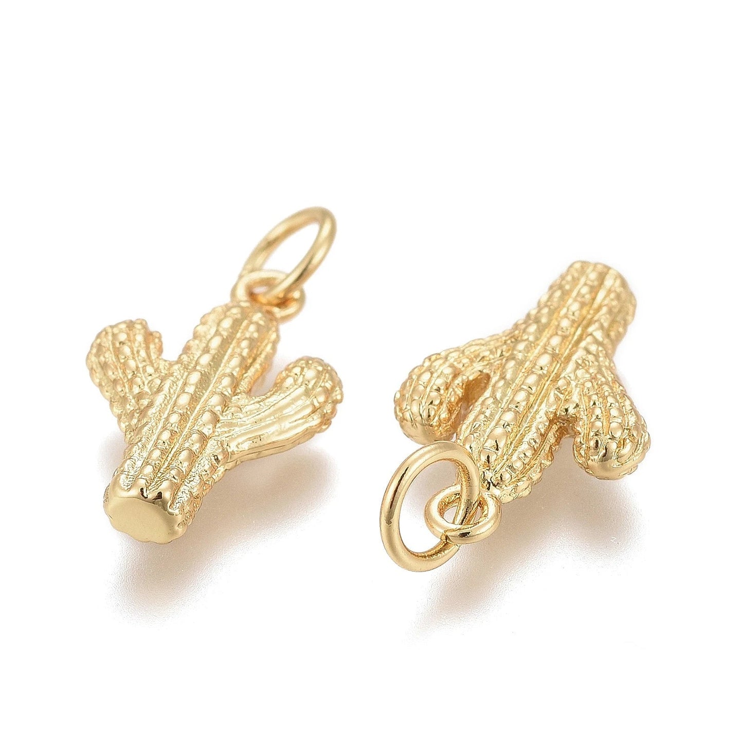 Gold Cactus Charms Earrings Necklaces Bracelets More - So Real Fashion