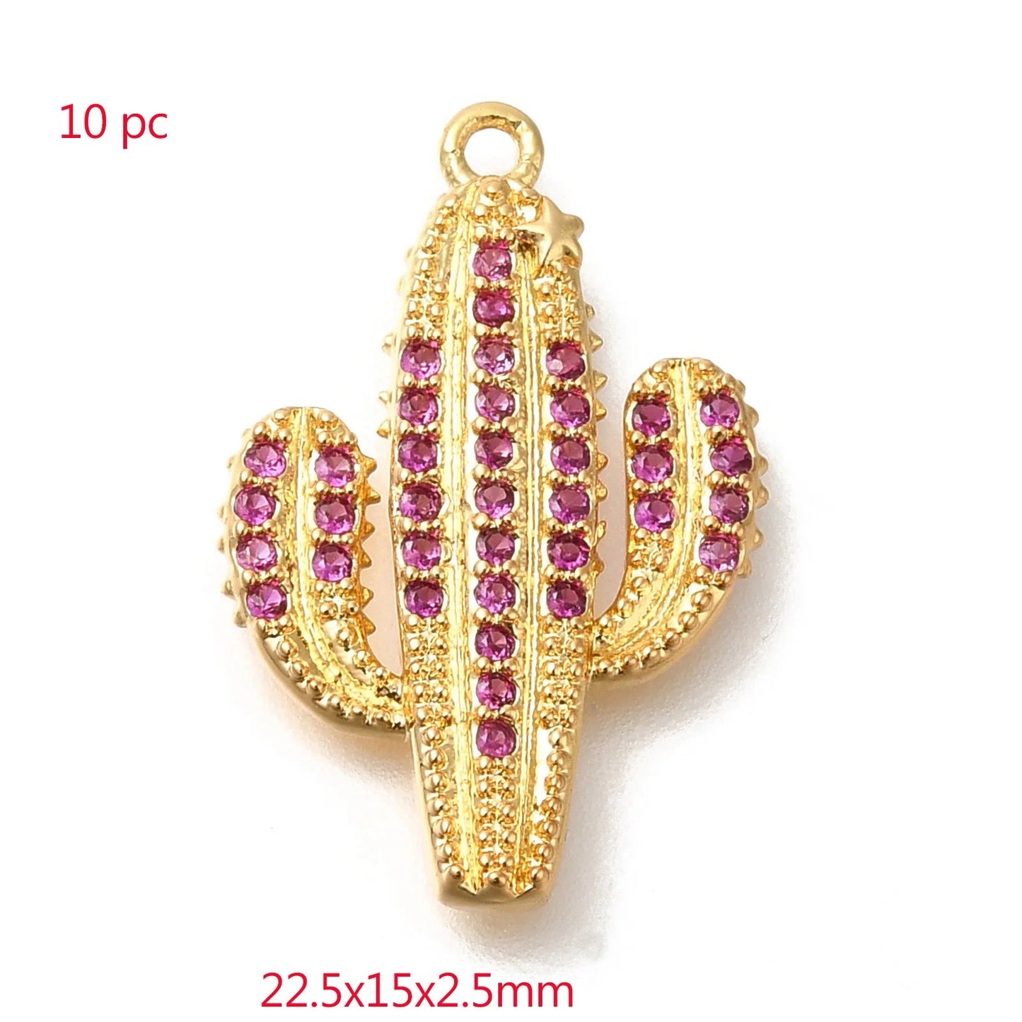 Gold Cactus Charms Earrings Necklaces Bracelets More - So Real Fashion