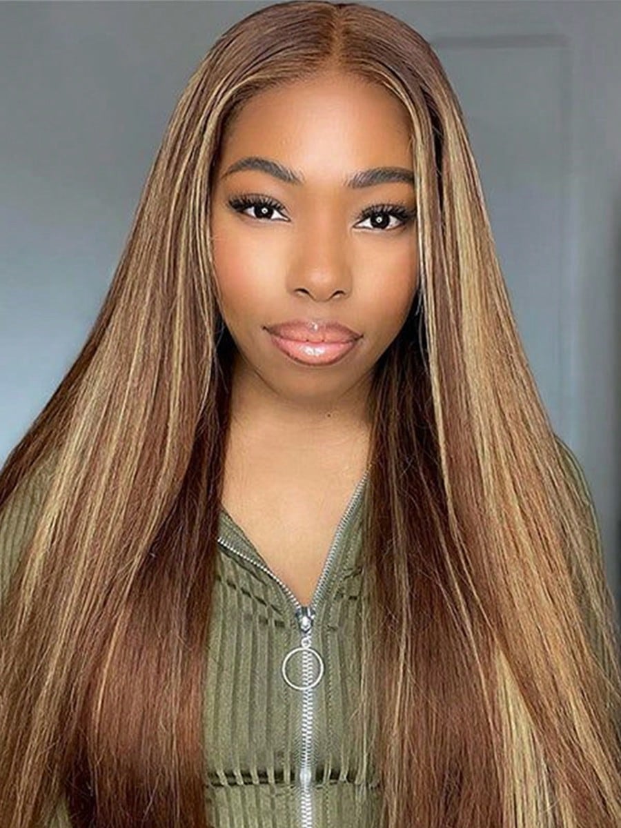 Highlight Ombre 360 Lace Front Human Hair Wig - So Real Fashion