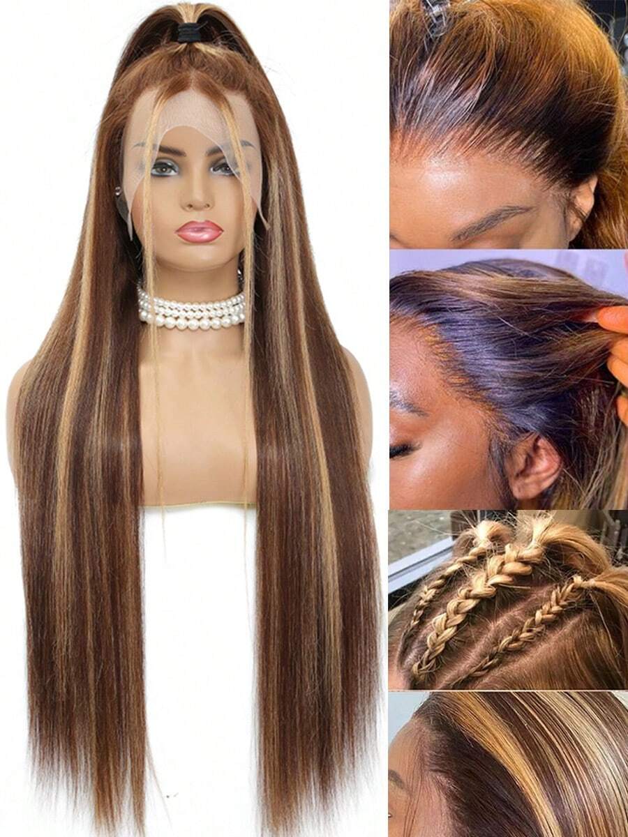 Highlight Ombre 360 Lace Front Human Hair Wig - So Real Fashion