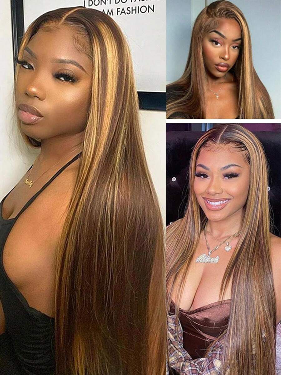 Highlight Ombre 360 Lace Front Human Hair Wig - So Real Fashion