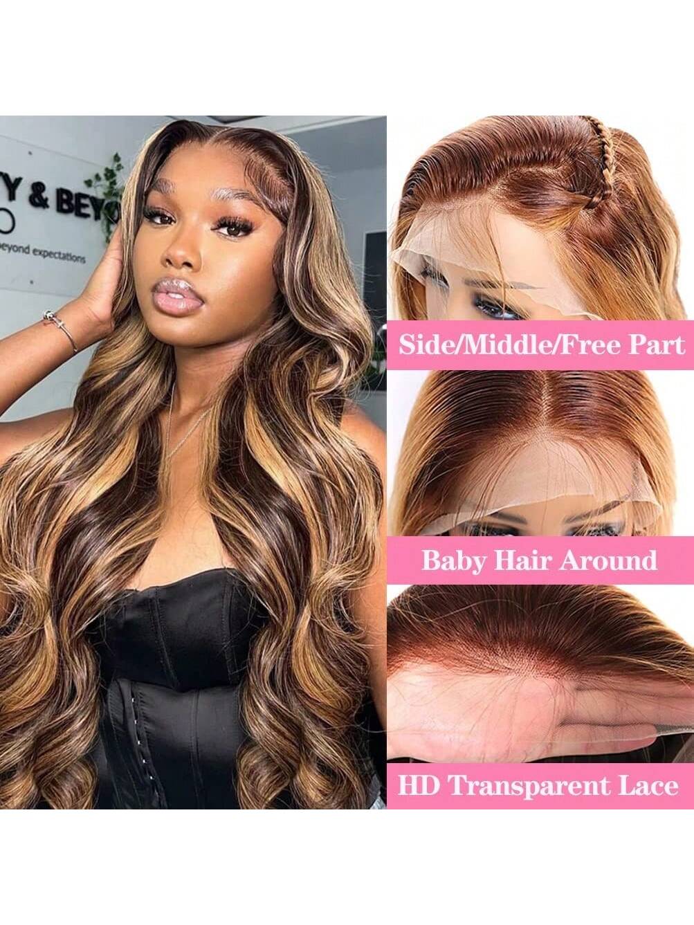 Honey Blonde HD Lace Wig Seamless 360 Coverage - So Real Fashion