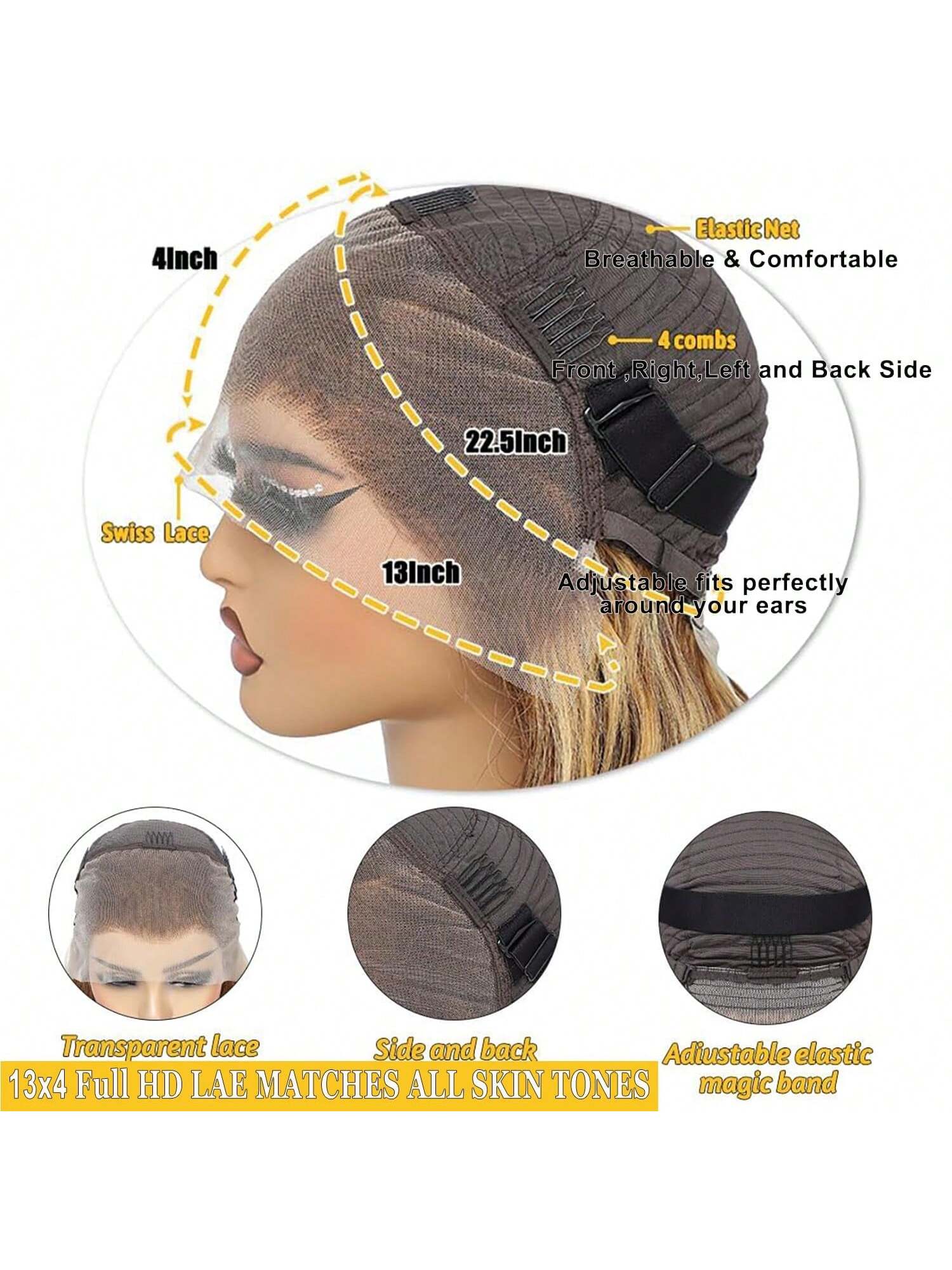 Honey Blonde Ombre Lace Front Human Hair Wig. - So Real Fashion