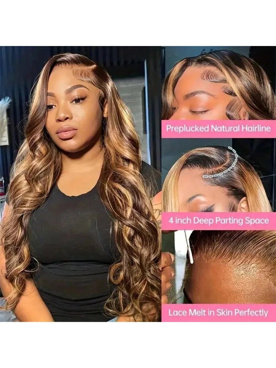 Honey Blonde Ombre Lace Front Human Hair Wig. - So Real Fashion