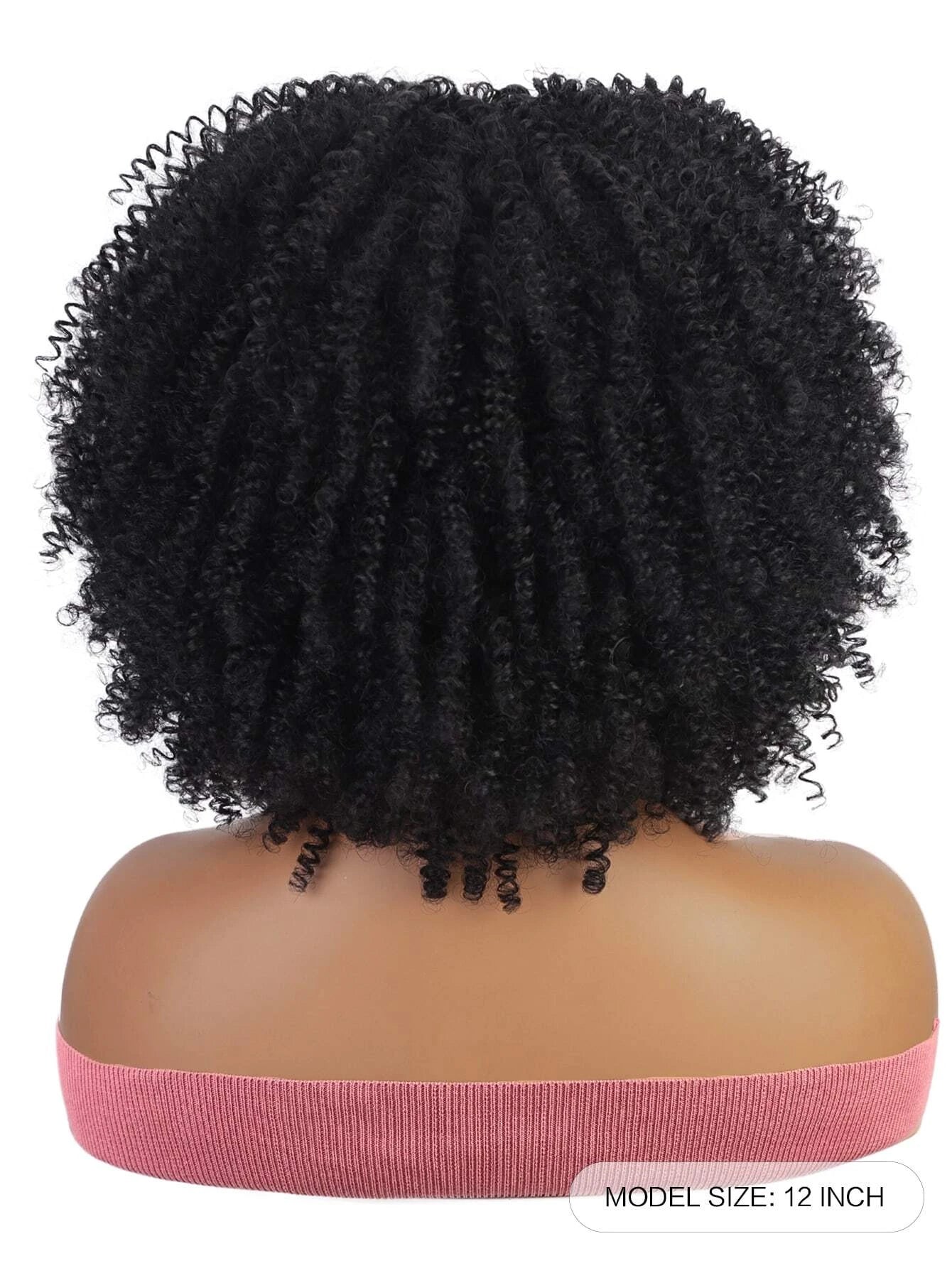 Natural Kinky Curly Afro Wig With Bangs - So Real Fashion