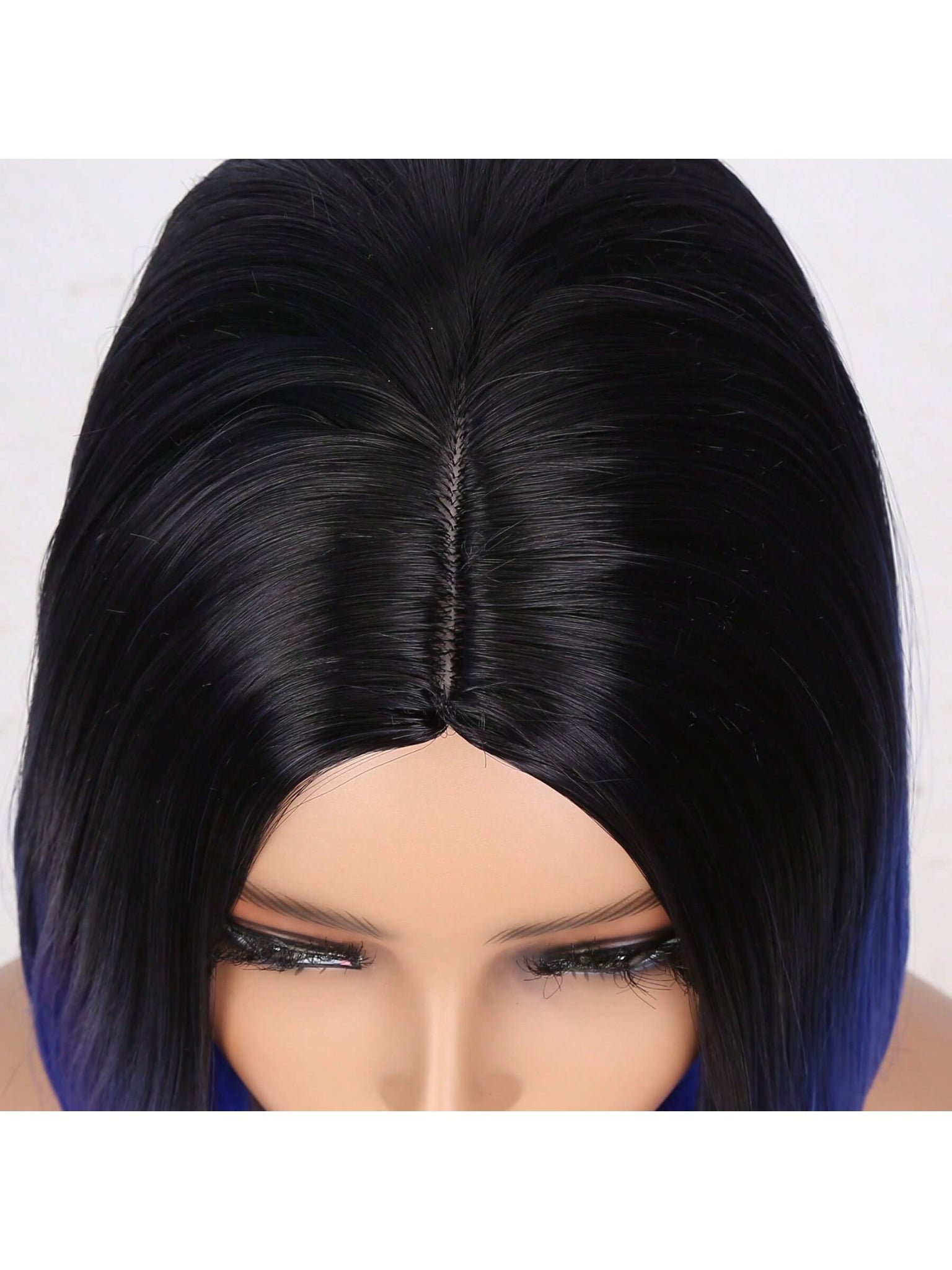 Ombre Bob Wig Black to Sapphire Blue Beauty - So Real Fashion