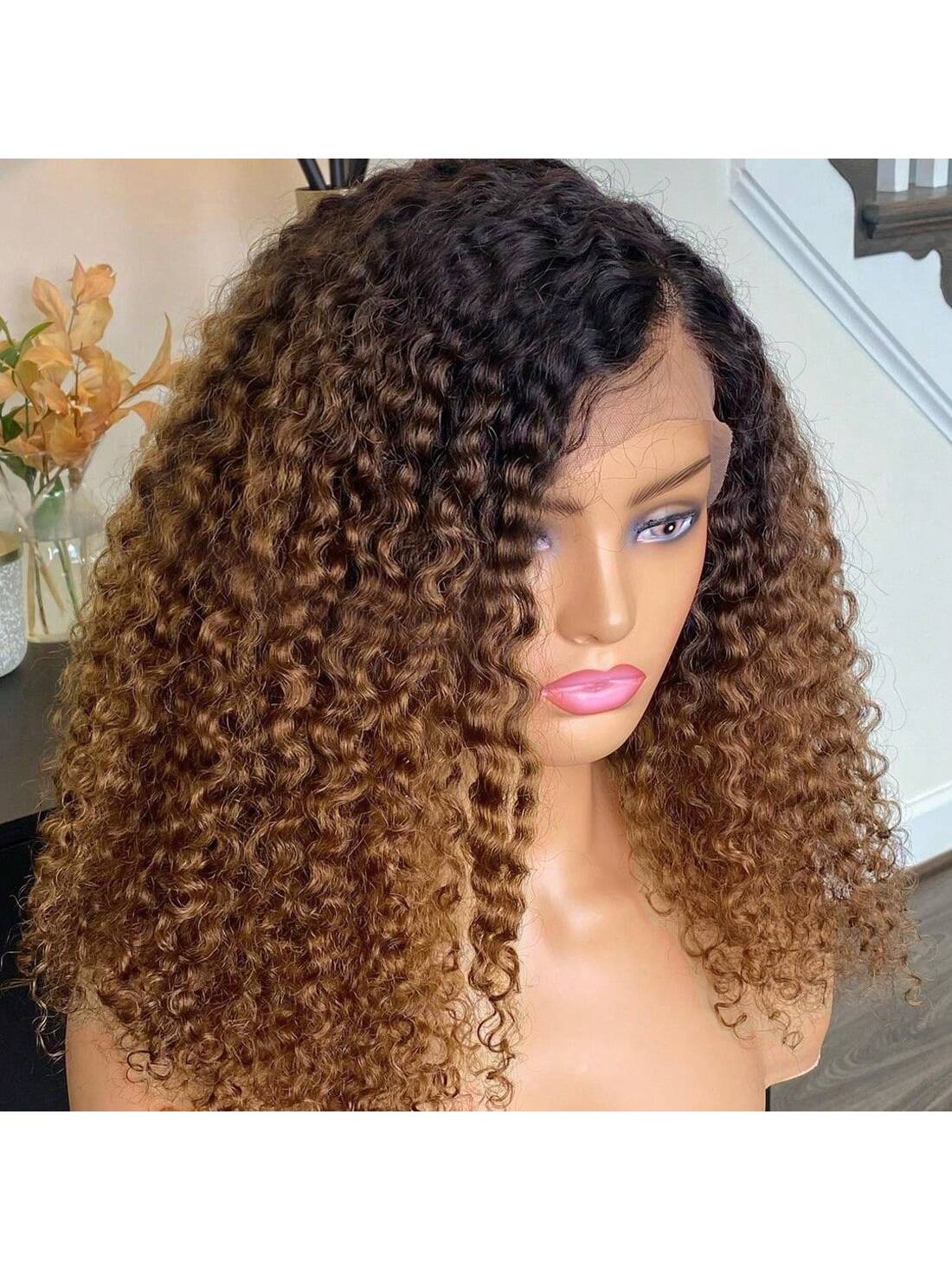 Ombre Brown Curly Bob Wig HD Lace Perfection - So Real Fashion