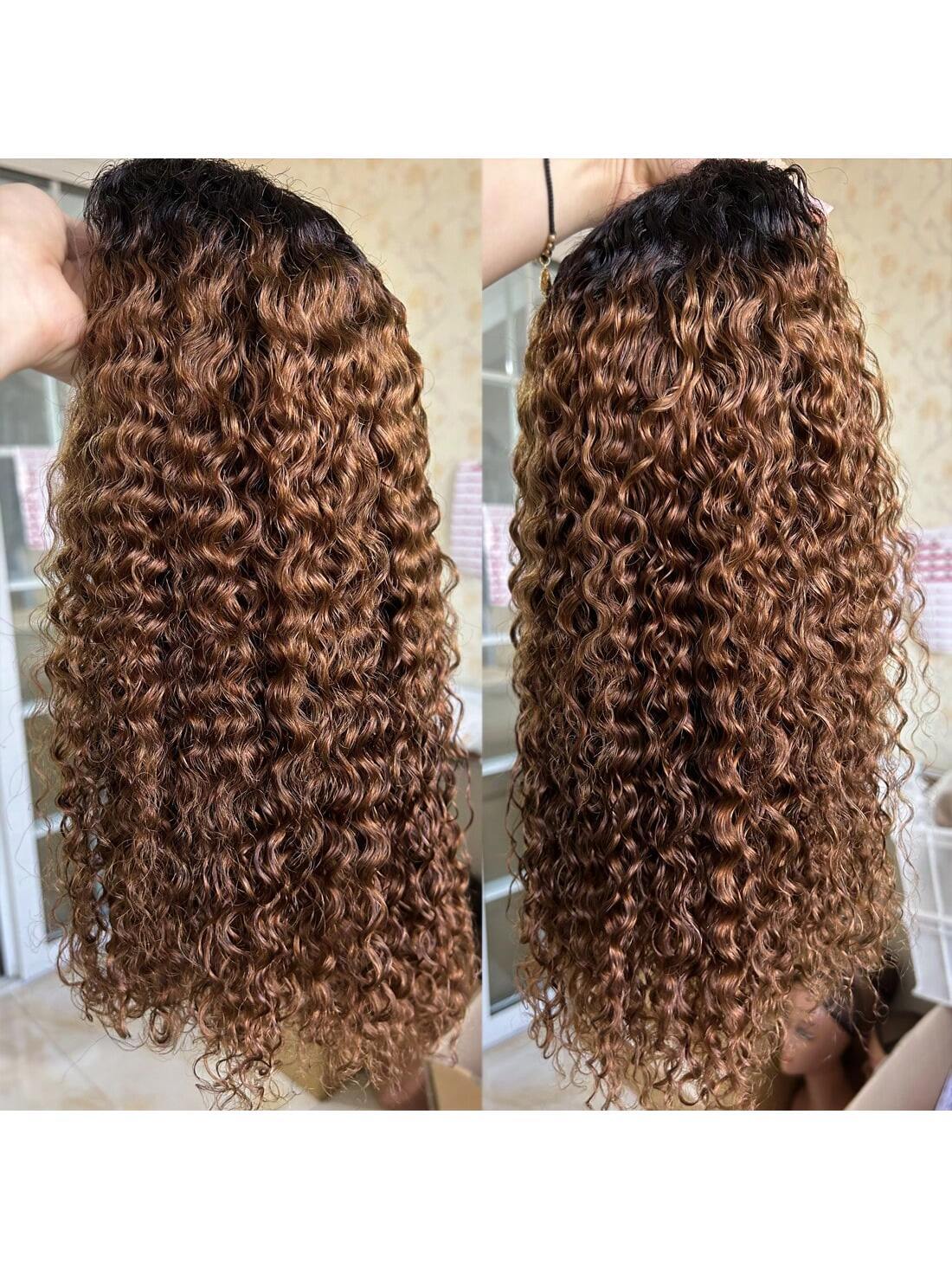 Ombre Brown Curly Bob Wig HD Lace Perfection - So Real Fashion