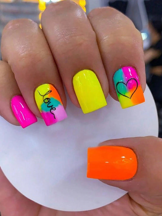 Romantic Love Nails Short Sweet Ready. - So Real Fashion