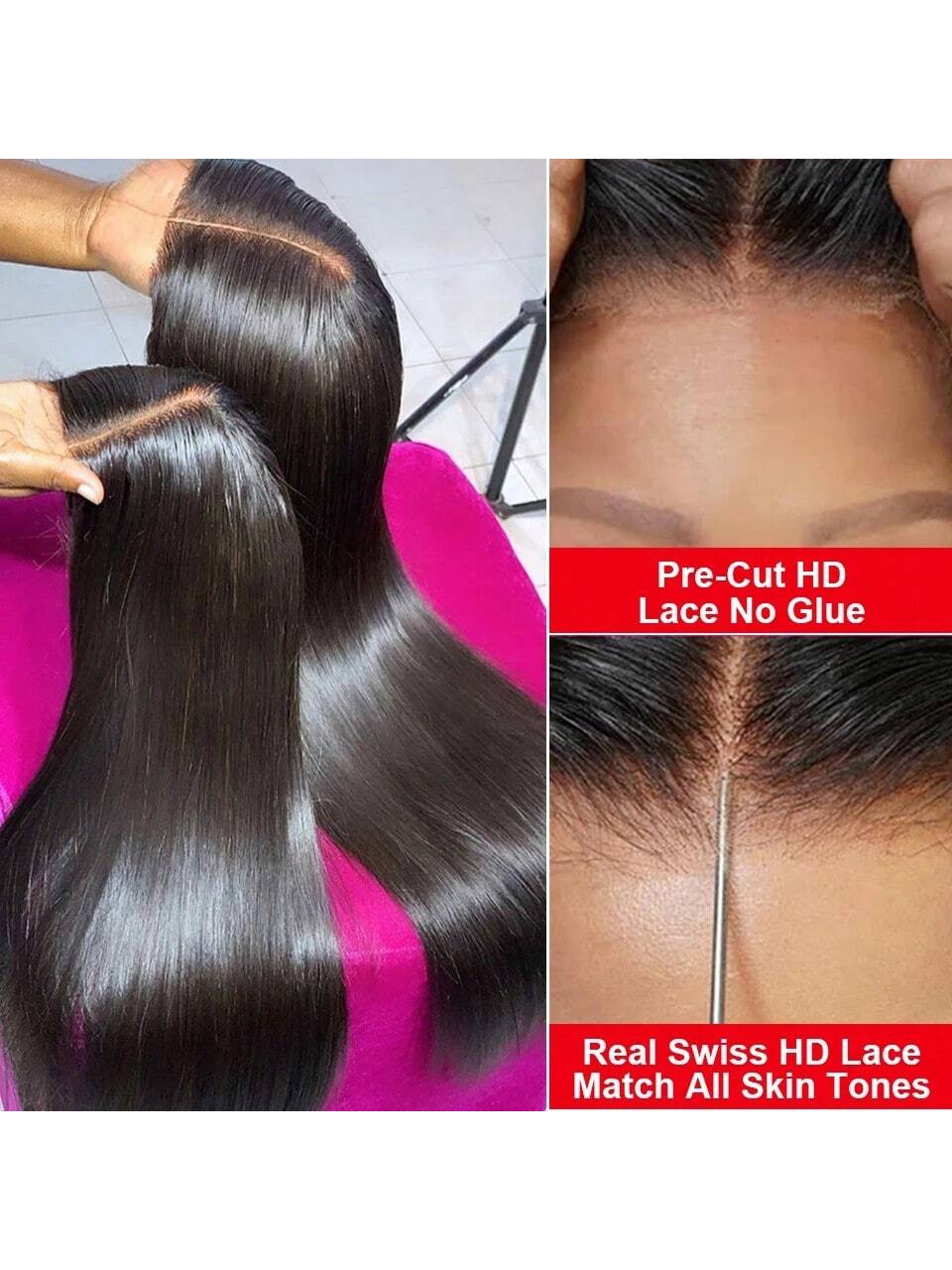 Wear Go HD Lace Straight Human Hair Wigs - So Real Fashion